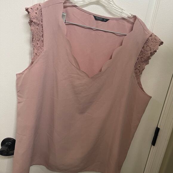 Shein Curve womens mauve pink top Sz 3xl - Picture 3 of 8